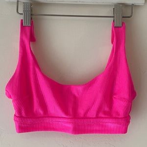 Aerie Ribbed Shine Scoop Bikini Top